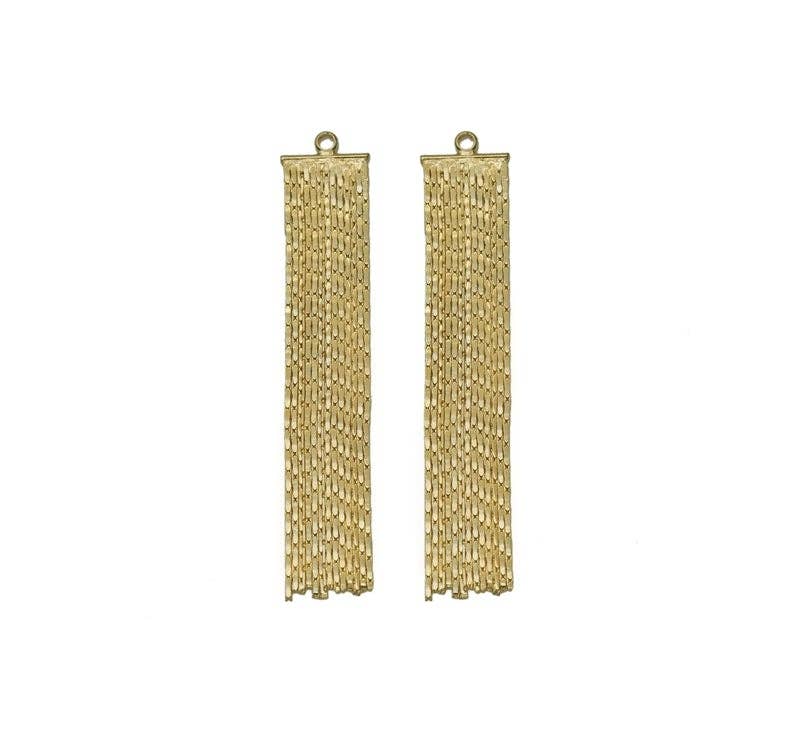 Gold Tassels Charm, Sku#ZX84