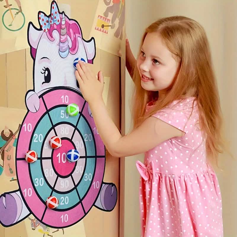 Colorful Sticky Ball Toss Game - Elephant, Unicorn or Dinosaur