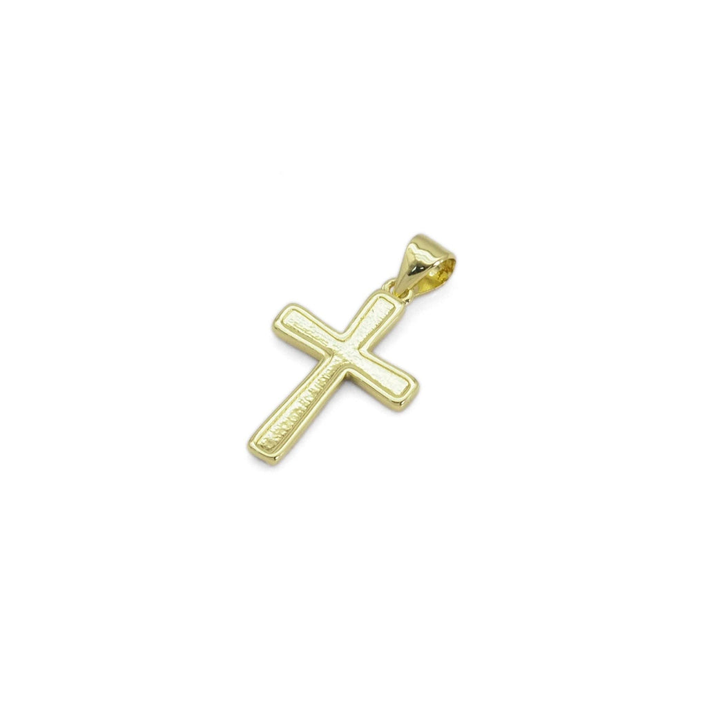 Abalone Pink White Mother of pearl Cross Charm, Sku#LX391/wl23