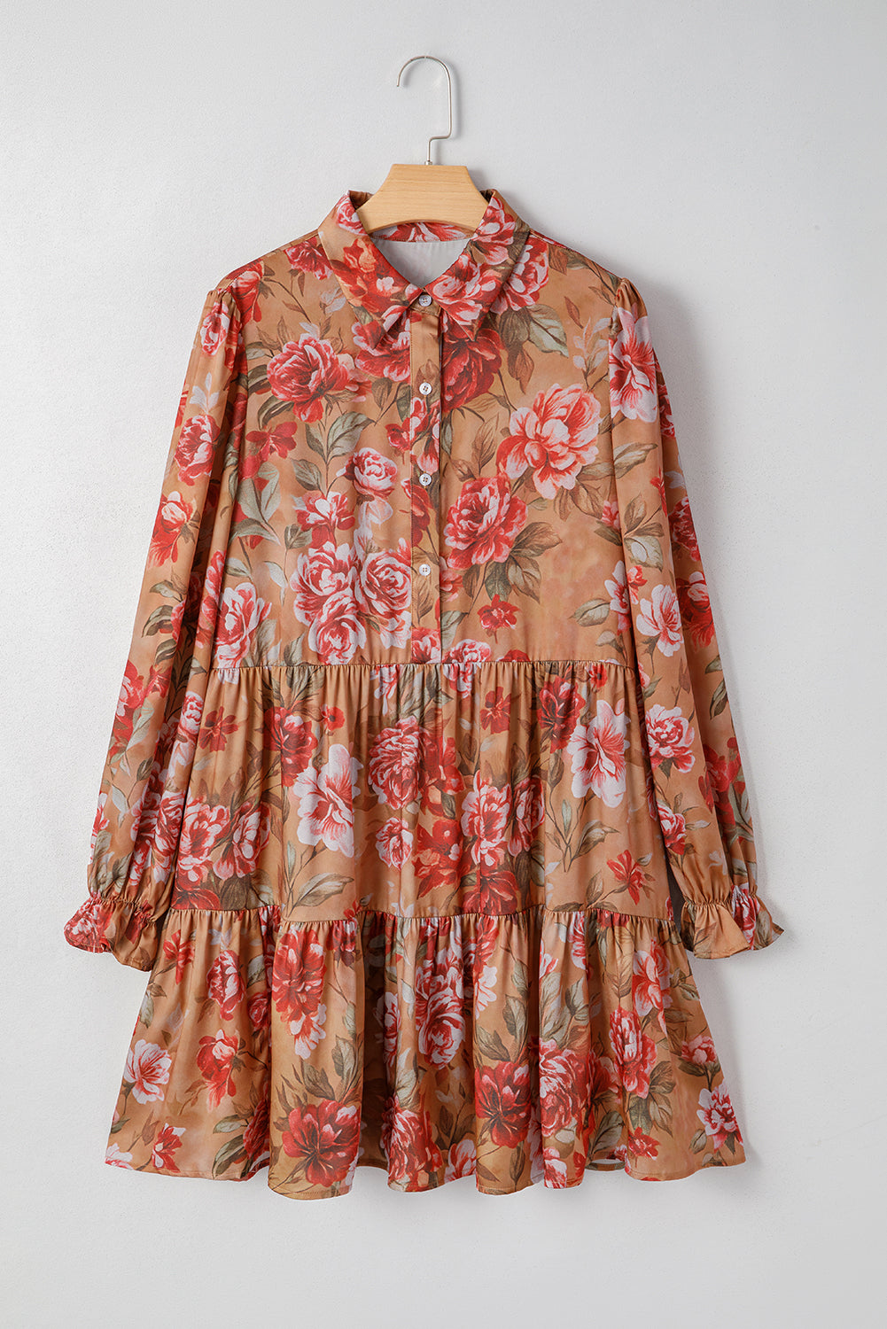 Maddie Ruffle Mini Dress Long Sleeve Top