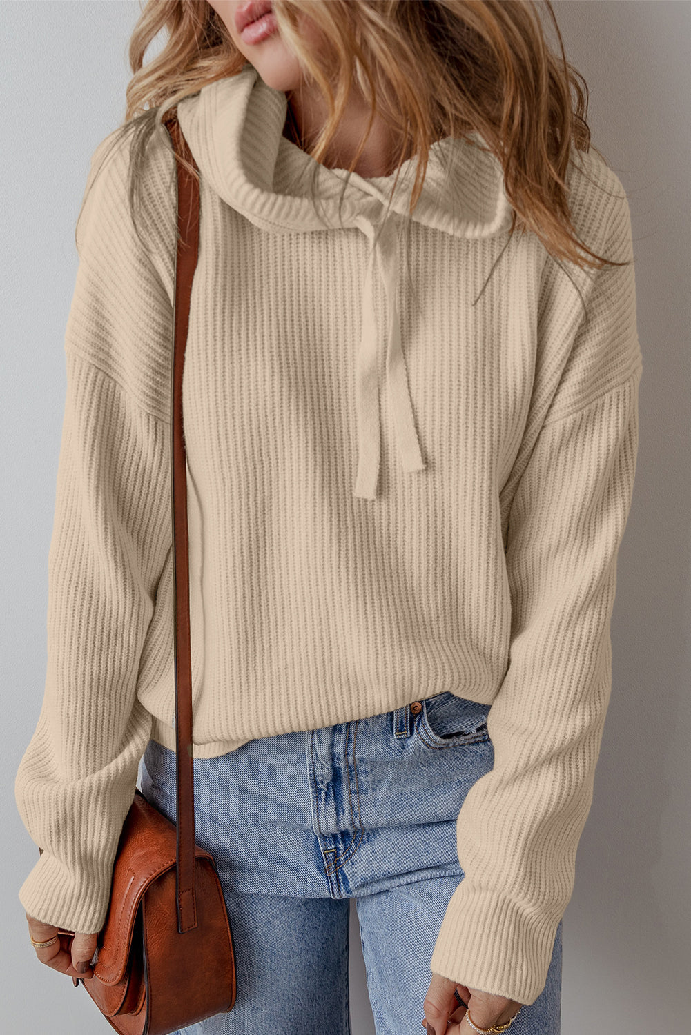 Hadlee Drop Shoulder Pullover Sweater-Threaded Pear