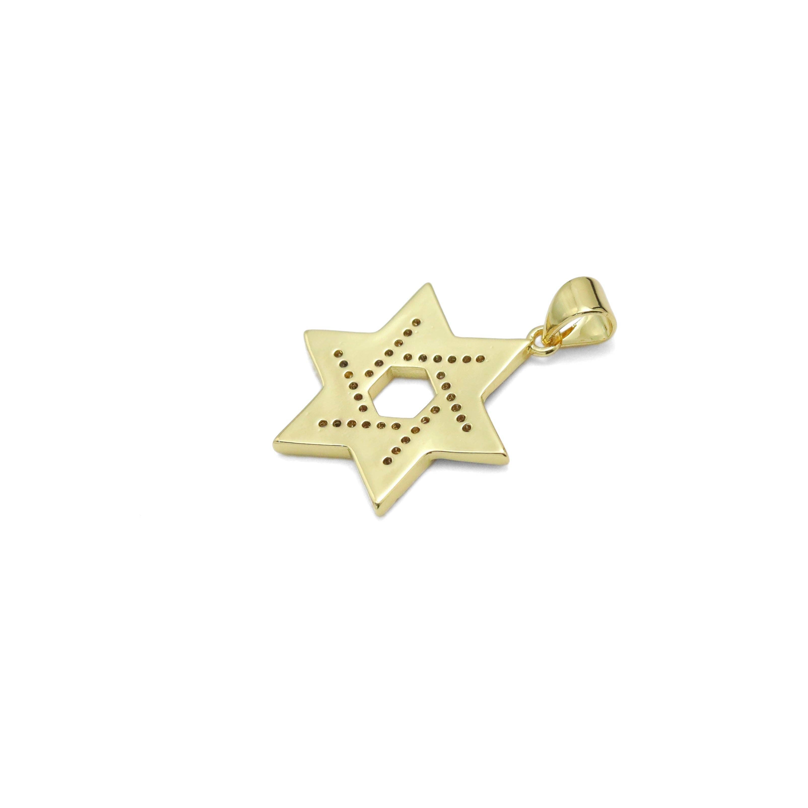 CZ Cobalt Enamel Jewish Star of David Jewish, Sku#LX601