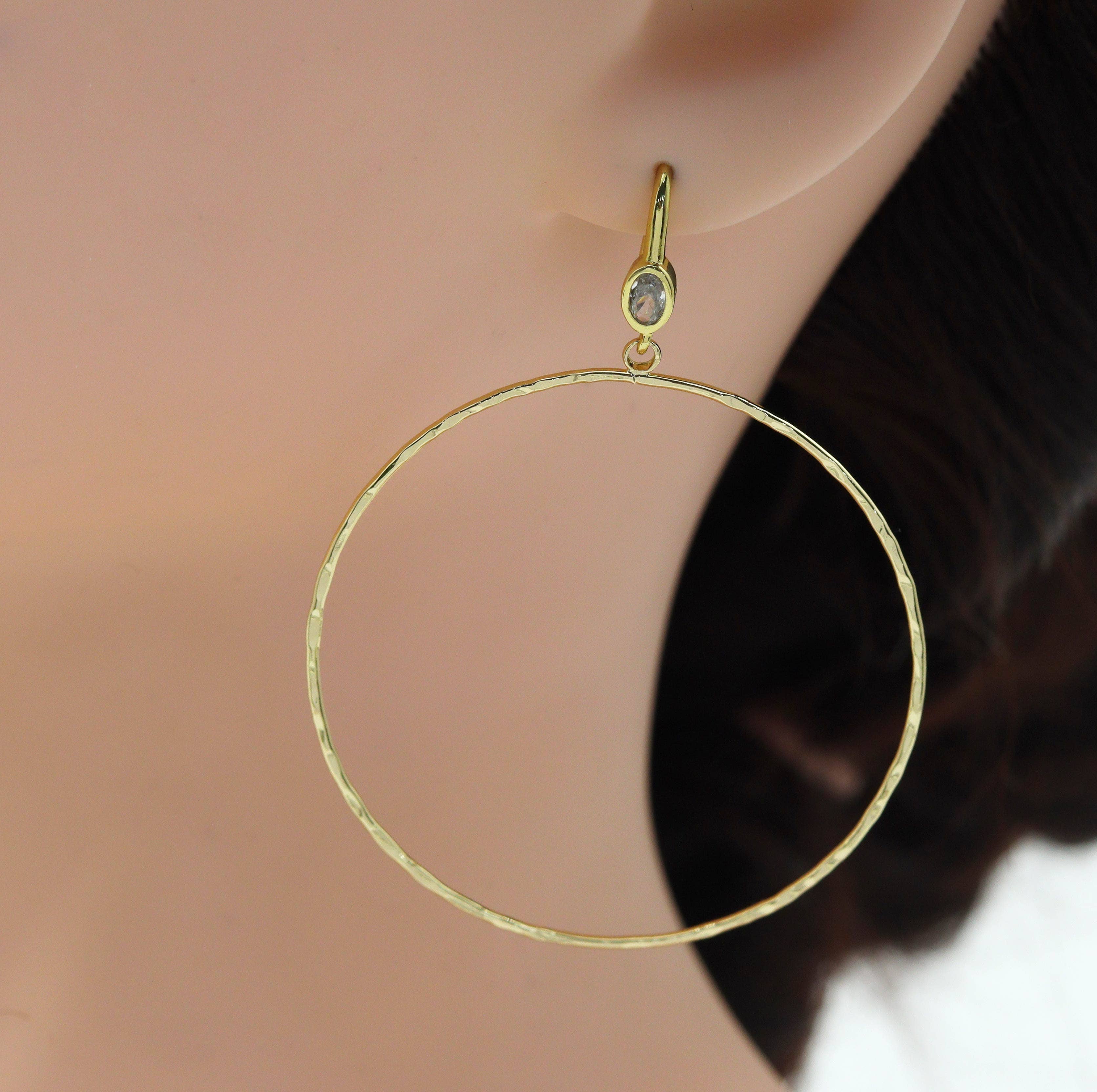 Large Gold Round Ring Charms, Sku#ZX63