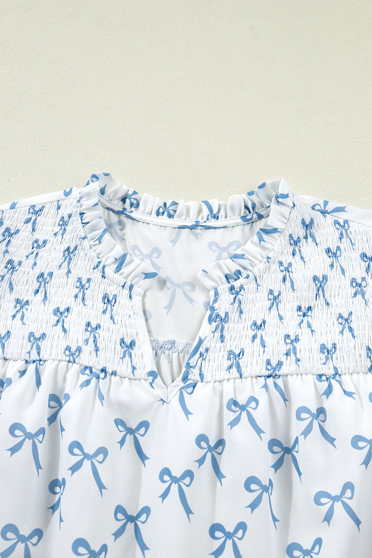 Melody Short Sleeve Bow PLUS Top