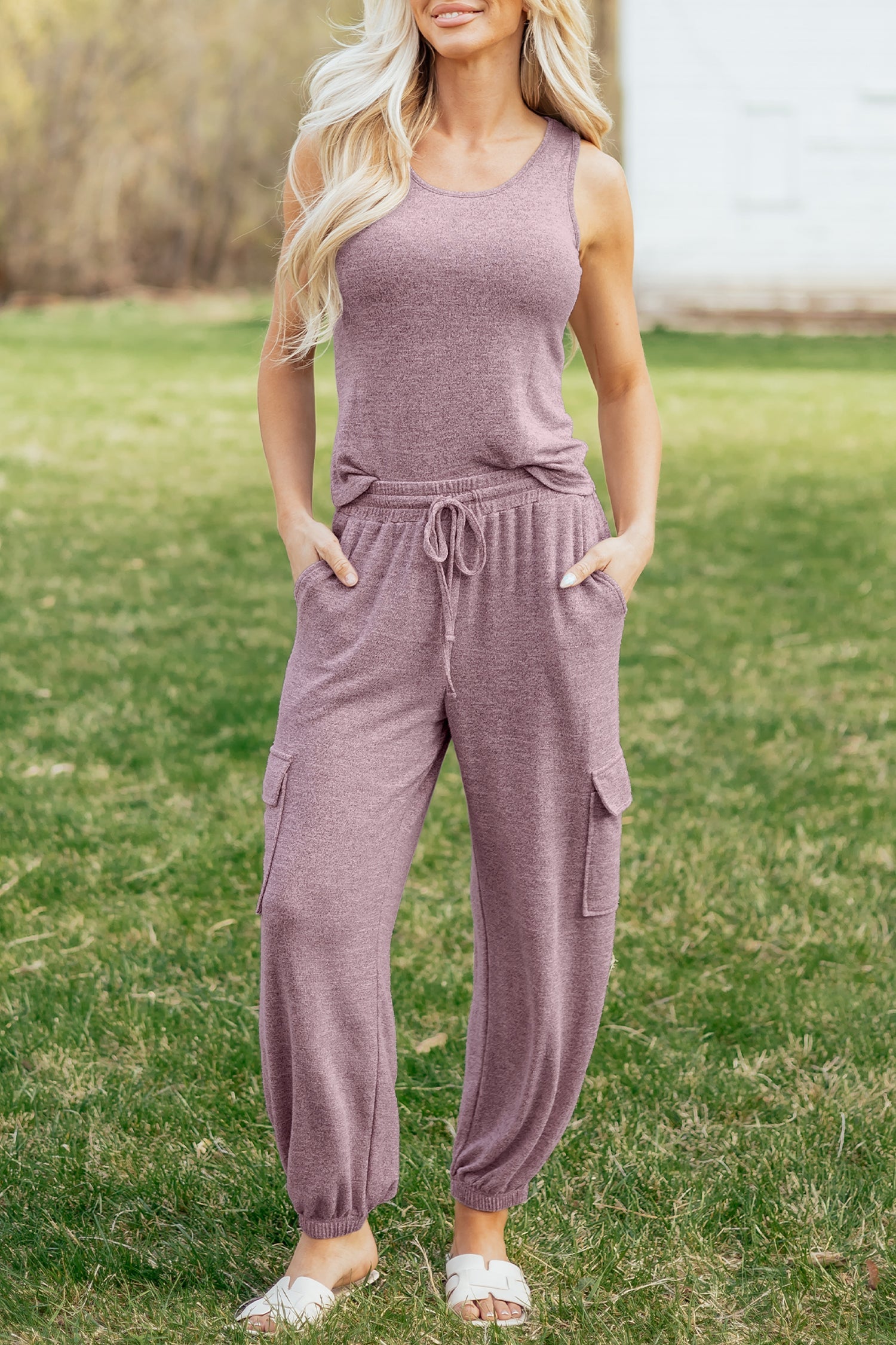 Maeve Bouquet Casual Tank Top Set
