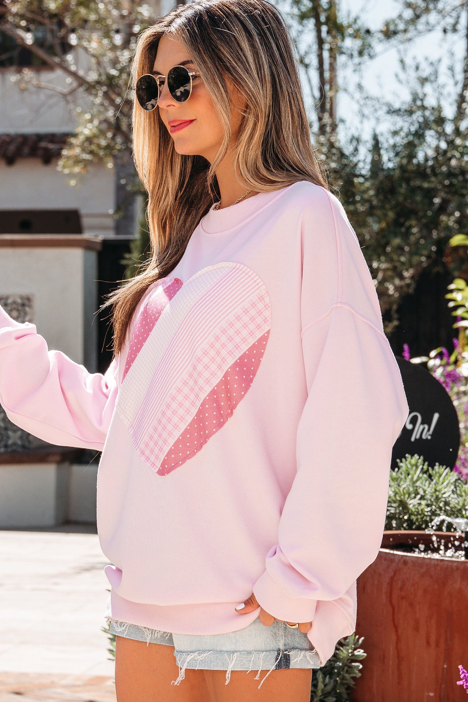 Matilda Sweetheart Patchwork Oversize Sweatshirt