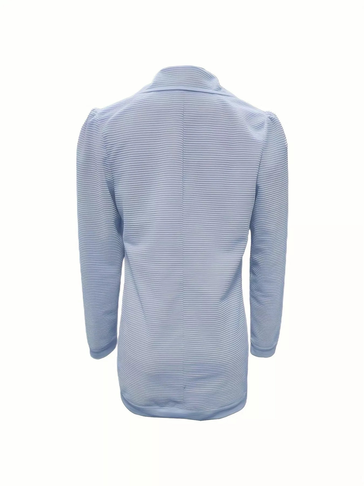Texture Knit Double-Breasted Blazer