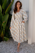 Indy Puff Sleeve Long Dress
