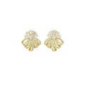 Baguette CZ Drop Flower Shape Stud Earrings, Sku#LX825