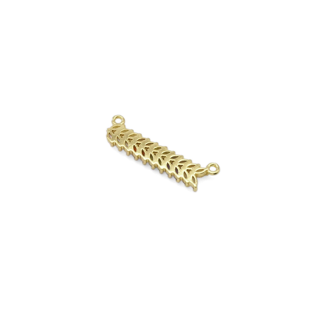 Colorful CZ Wheat Flower Connector Charm, Sku#LX309