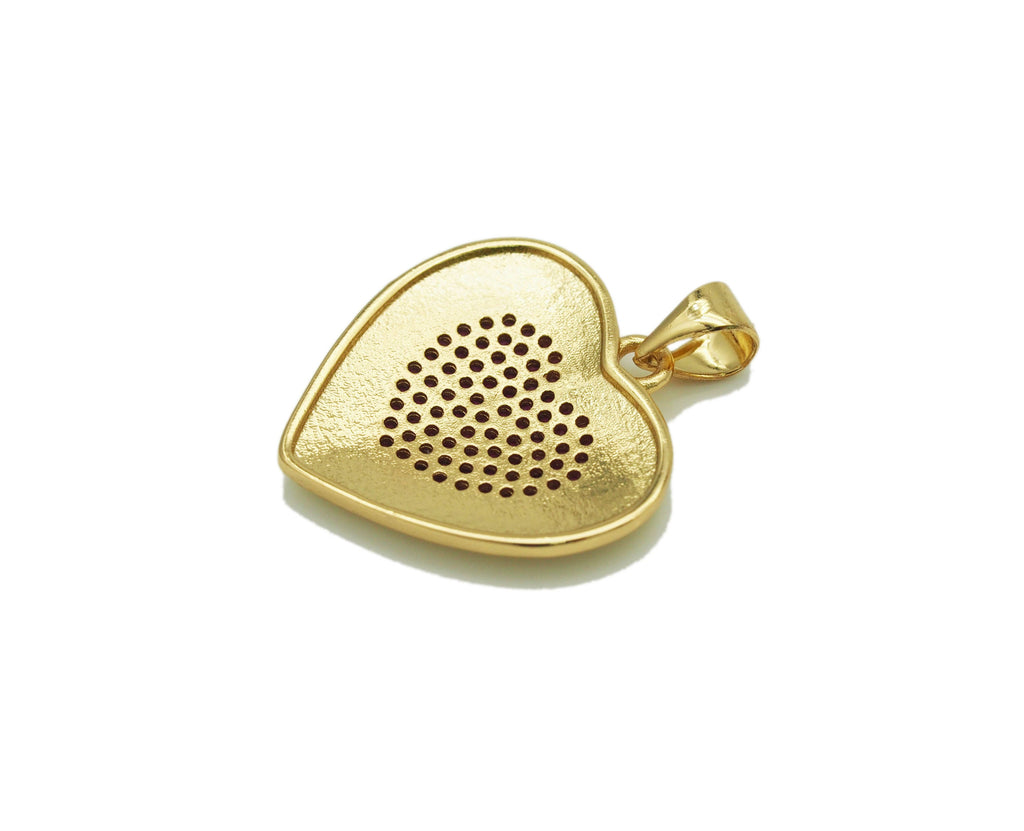 CZ Heart Charm, Sku#LX16