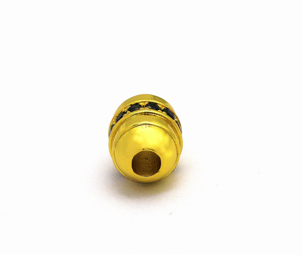 Colorful CZ Oval Tube Spacer Beads , Sku#Y693