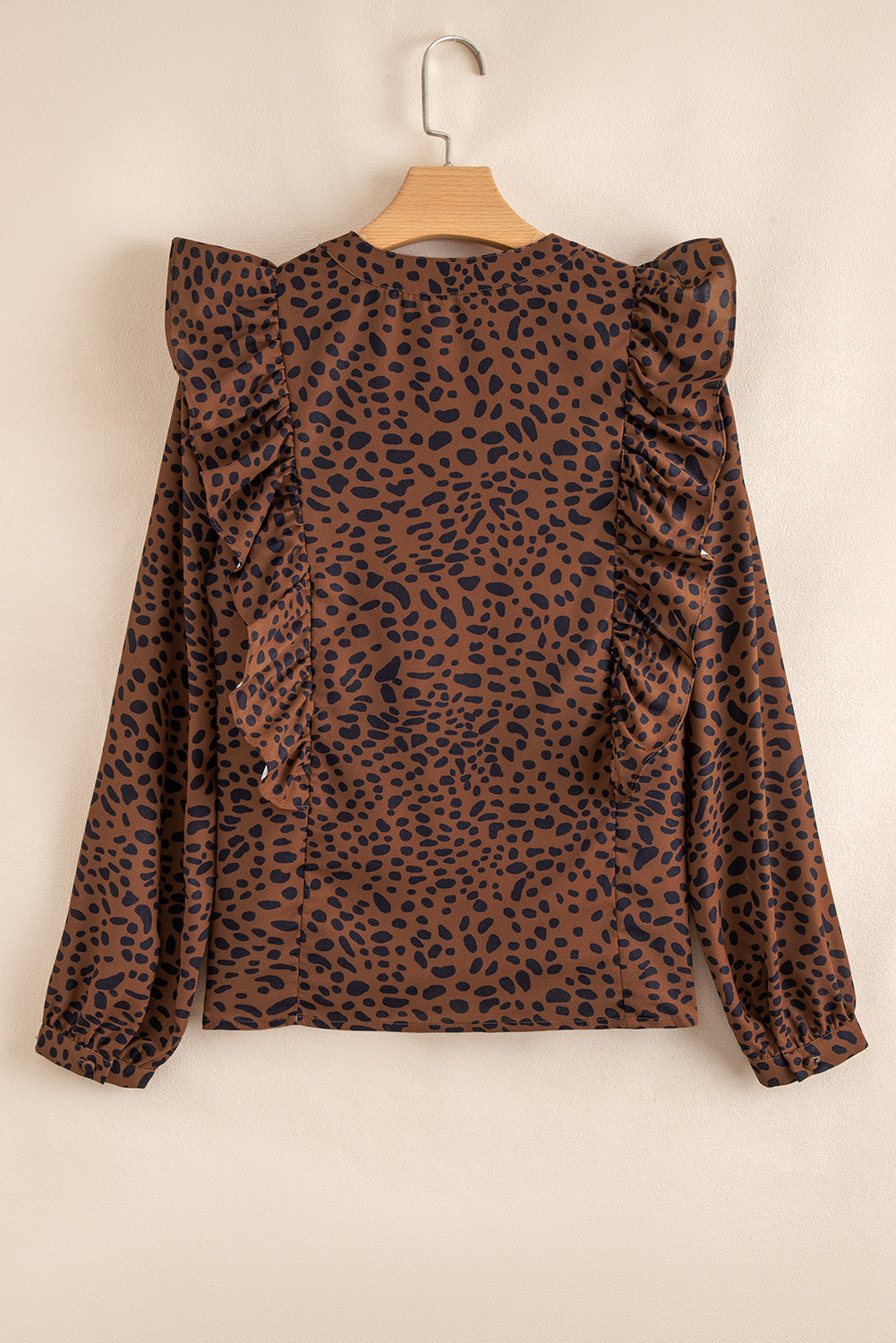 Collins Ruffled Puff Sleeve Blouse-Threaded Pear