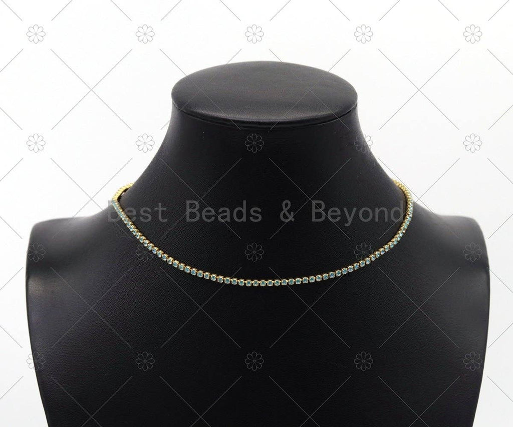 Dainty Thin Tennis Chain Necklace/Bracelet, sku#Y558