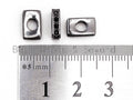 Black Micro CZ Pave On Black, Big Hole Square Spacer Beads for Bracelet/Necklace, Cubic Zirconia Large Square Hole Beads, 6x9x3mm, sku#G323-Bestbeads & Beyond