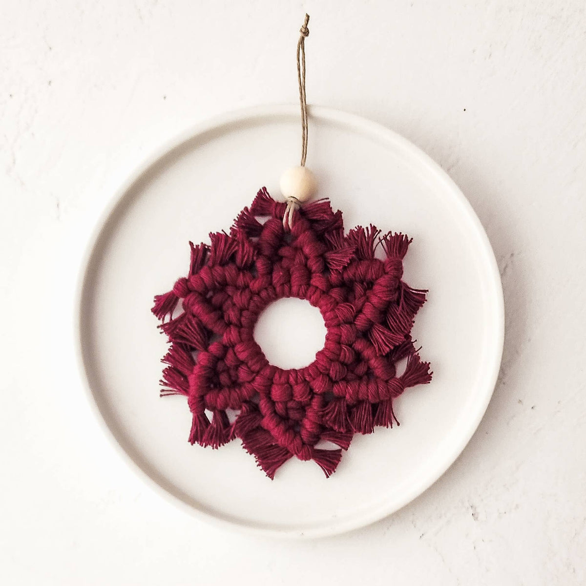 Macrame Snowflake Ornament