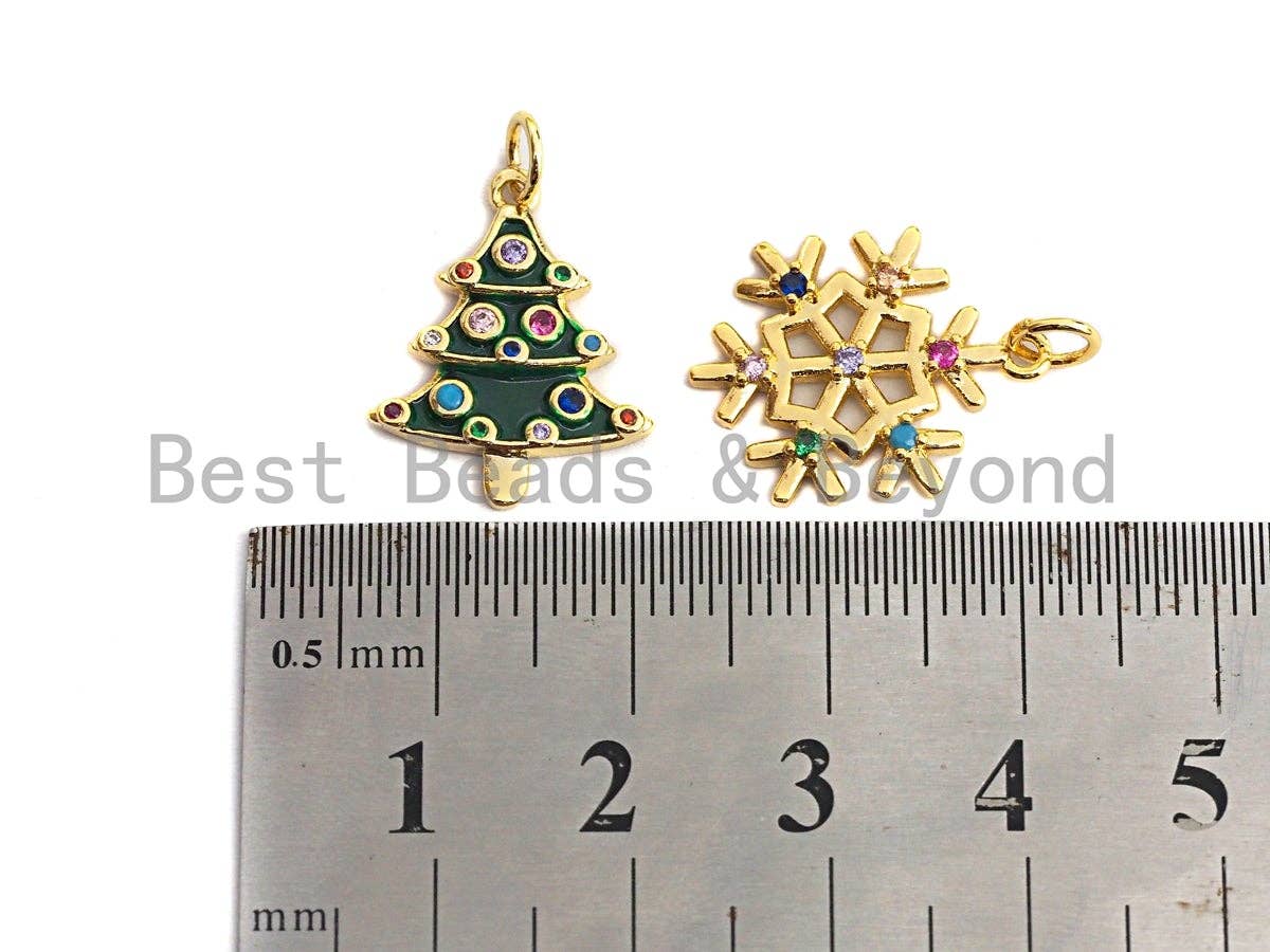 Enamel Colorful Christmas decoration Pendant,CZ Micro Pave Oil Drop pendant,Enamel Jewelry, Christmas Charm, sku#Z445