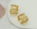 CZ Gold Ginkgo Leaf Adjustable Ring, Sku#Y757
