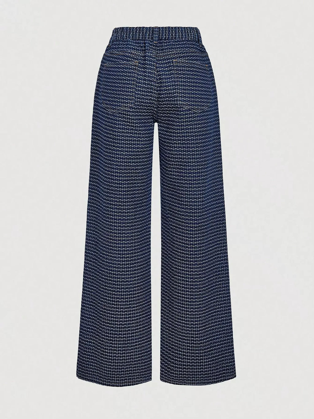 Halter Neck Denim Vest and Wide-Leg Jeans Set