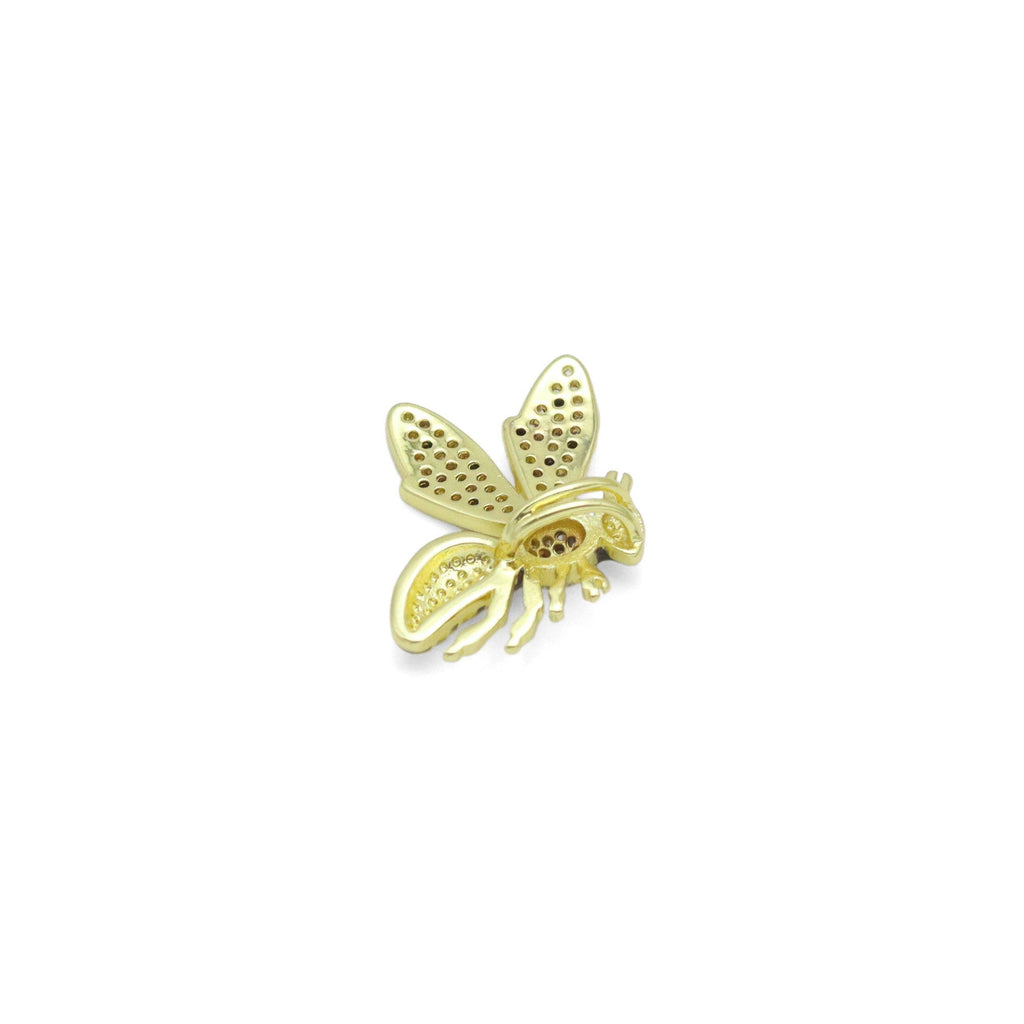 Yellow Bumble Bee Charm Pendant, Sku#LX744