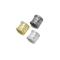Big Hole CZ Tube Spacer Beads, Sku#Y609
