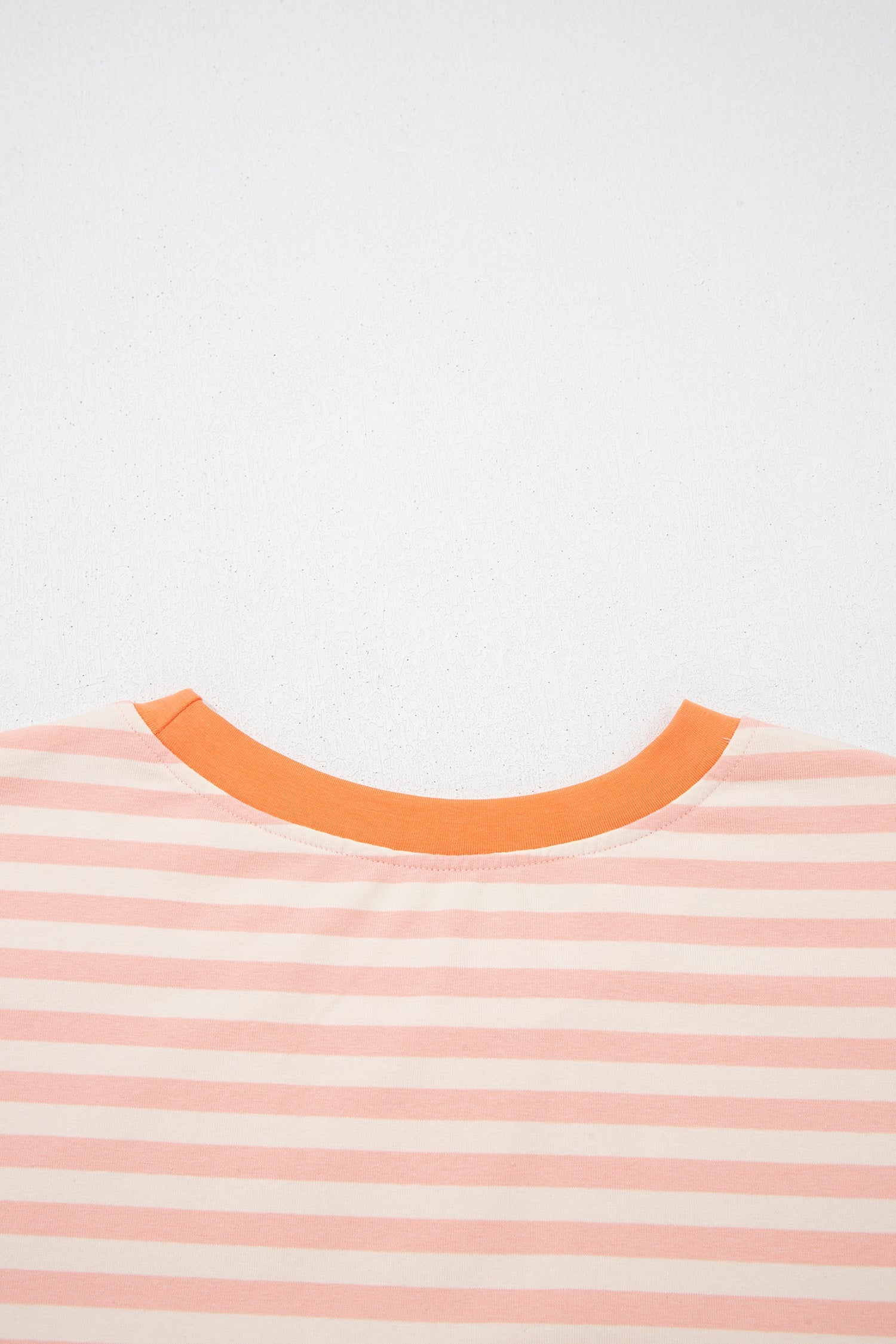 Adelina Stripe Contrast Loose Tee Set-Threaded Pear