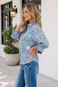 Leslie Sleeve Down Casual Shirt-Threaded Pear