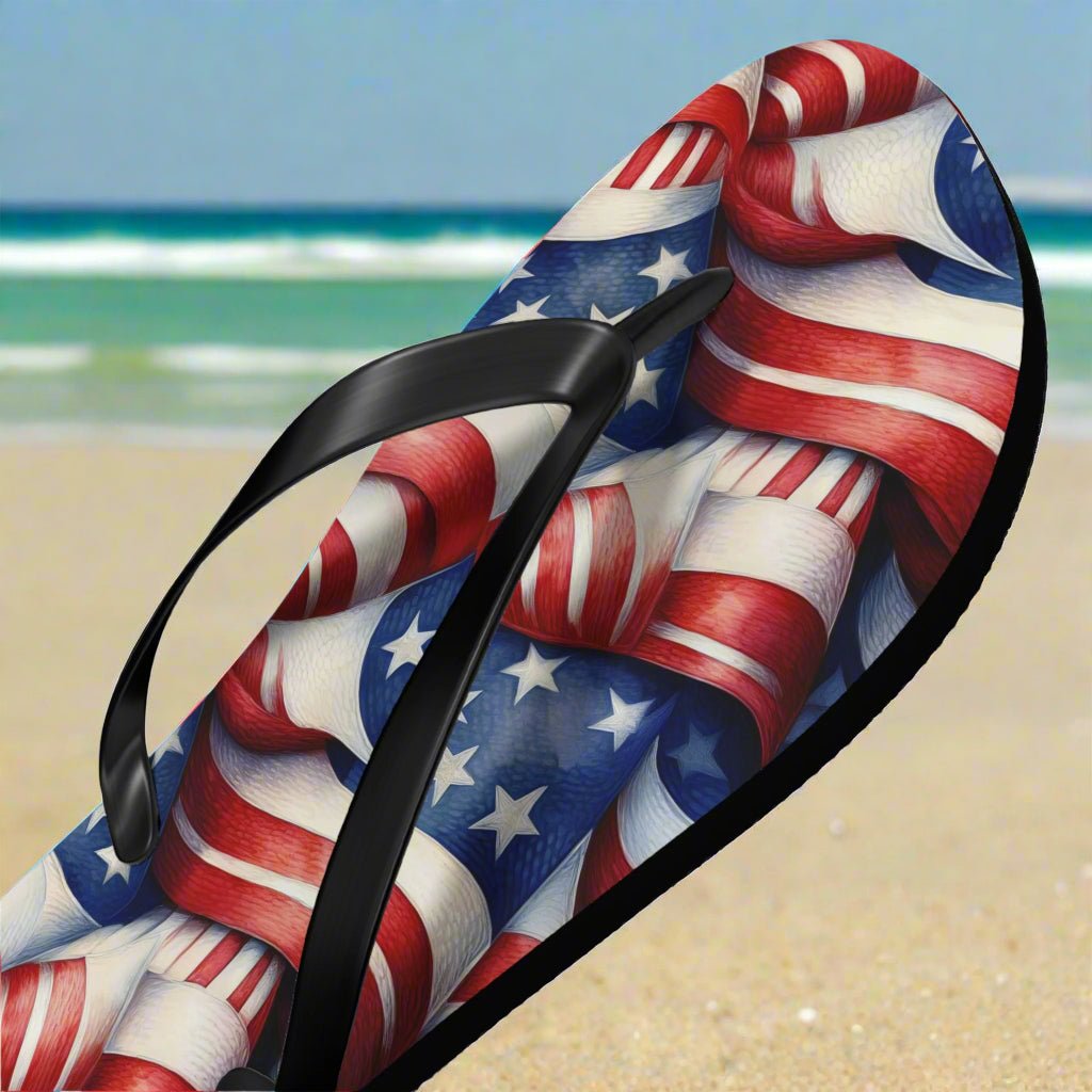 Patriotic Flip Flop Shoes