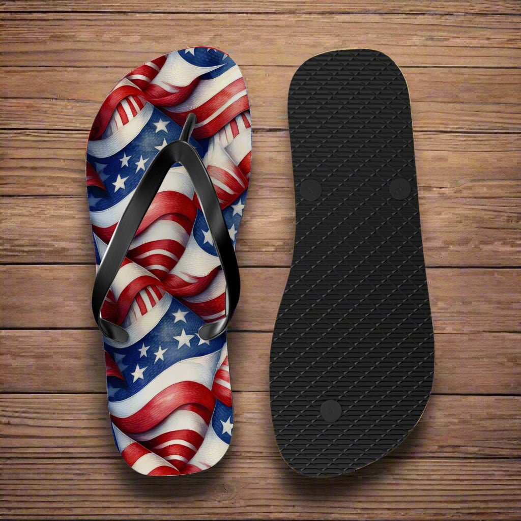 Patriotic Flip Flop Shoes