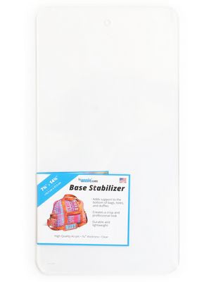 A white acrylic base stabilizer with a retail label at the bottom left, shown on a plain white background.