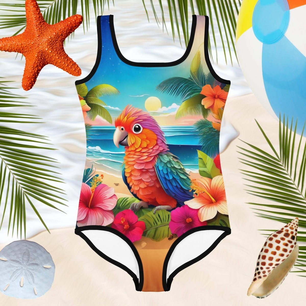 Lil Parakeet Toddler Girls Swimsuit