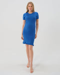Short Sleeve Knit Maternity Dress with Playful Hem Detail