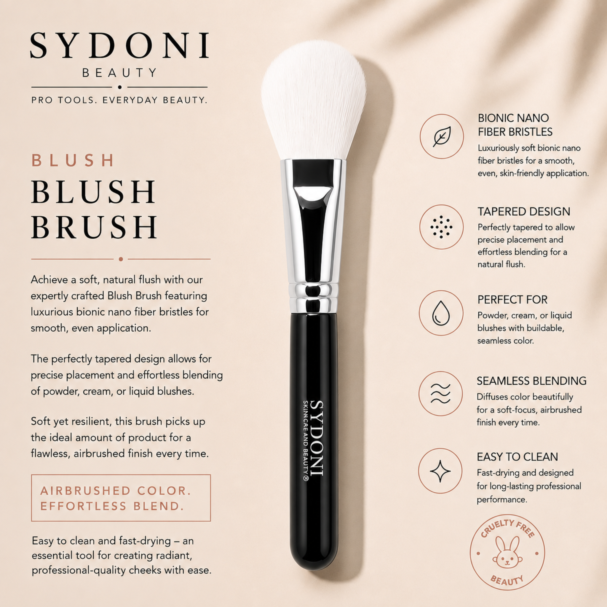SYDONI BLUSH BRUSH - Bionic Nano Fiber Bristles