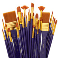Studio Mixed Media Gold Nylon Brush Set - 30 pc