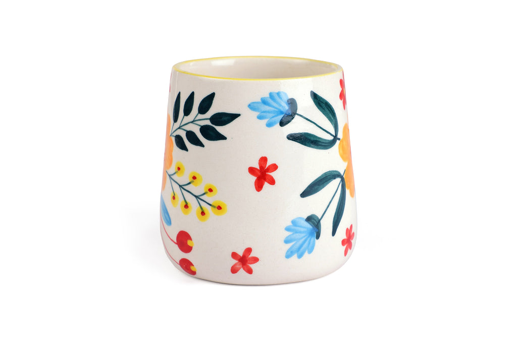 Floral Extravaganza Coffee Mug- Multi ,  3.5 X 2.5 Inches (Set of 4)