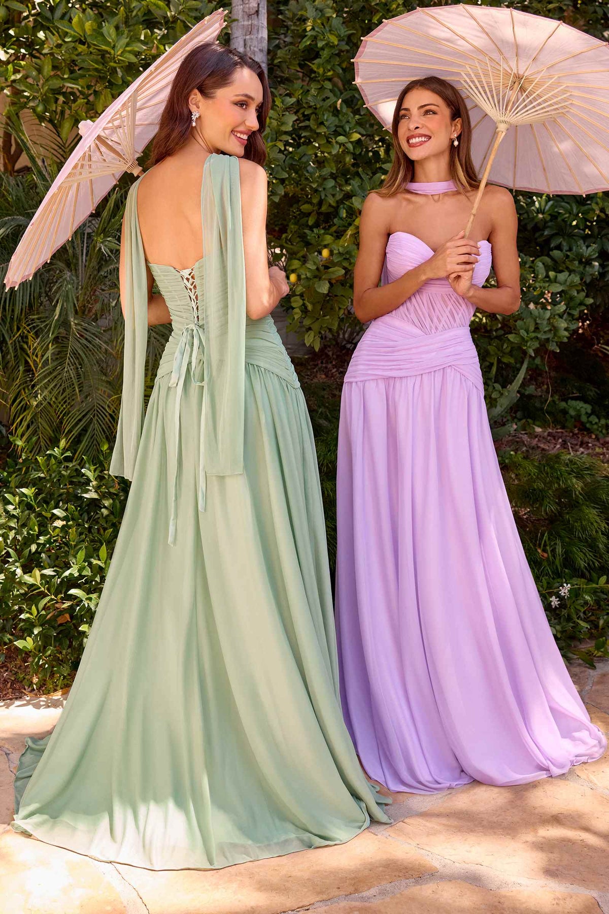Ladivine CD395 Outdoor Soirees A-line Flowy Strapless Dress