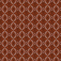 Brown fabric with a white geometric pattern