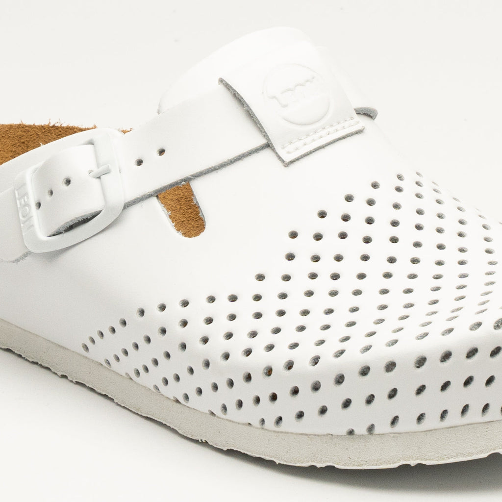 Edita by LEON– Women’s Leather Clog- Orthopedic Cork-style Clog with Adjustable Buckle