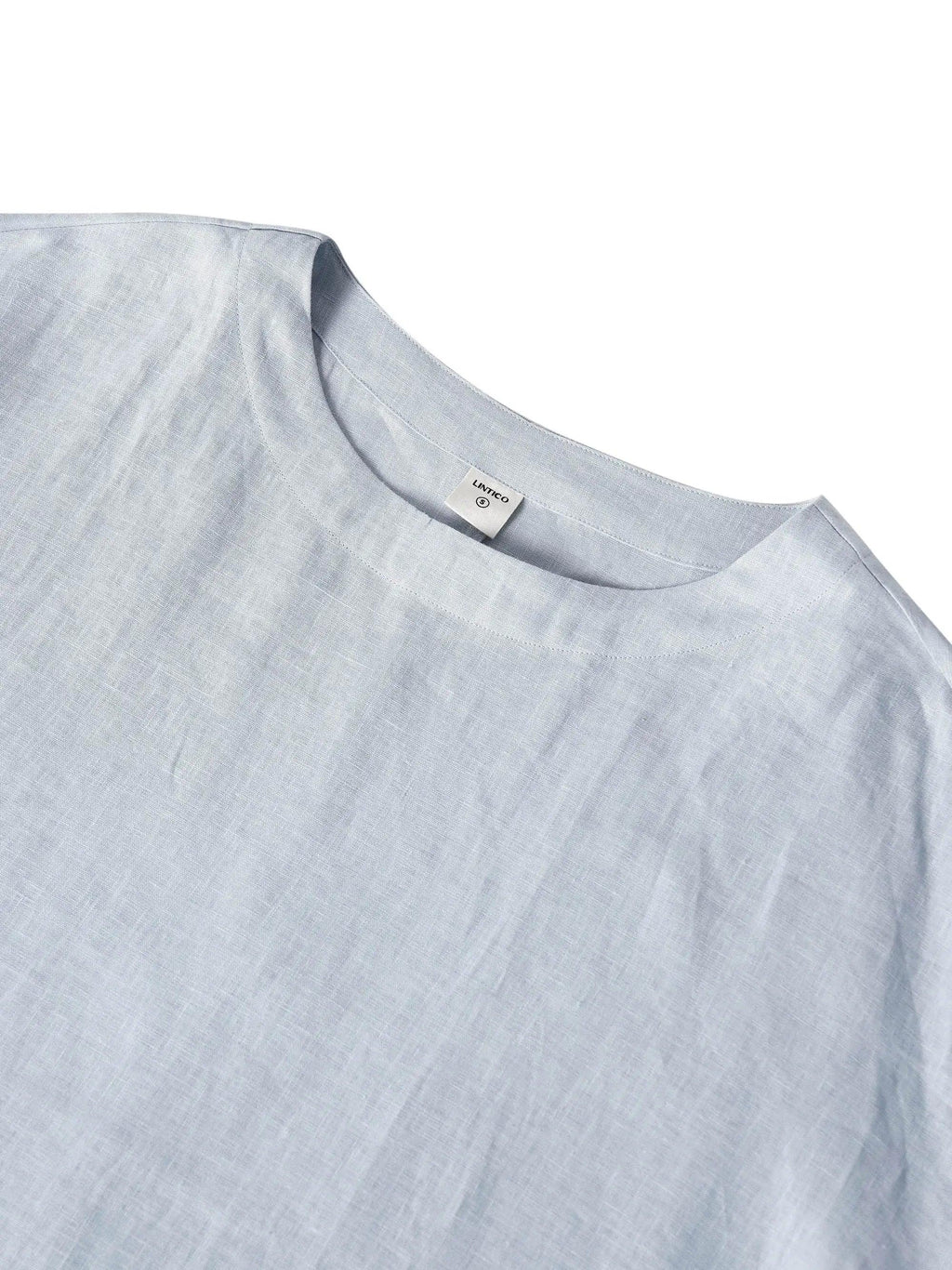100% Linen Boatneck 3/4 Length Sleeve Top AURORA-LINTICO