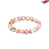 Pink and white stone bracelet