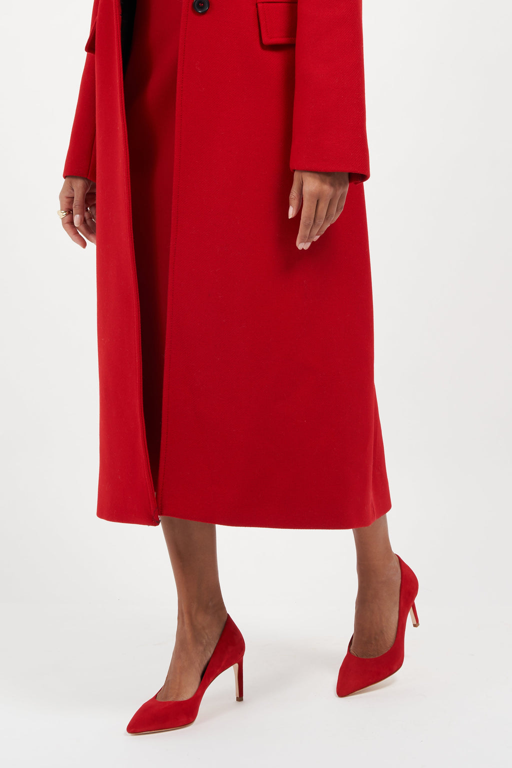 Deborah Red Hot Kiss Suede Heels