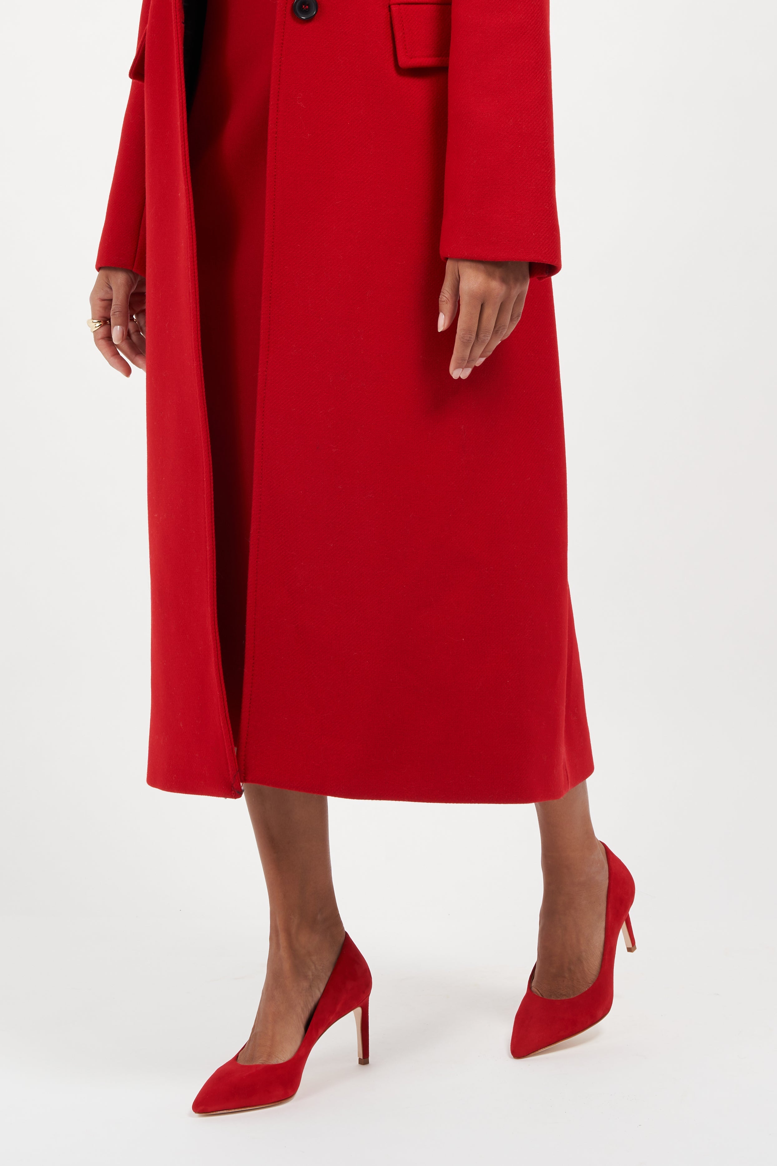 Deborah Red Hot Kiss Suede Heels