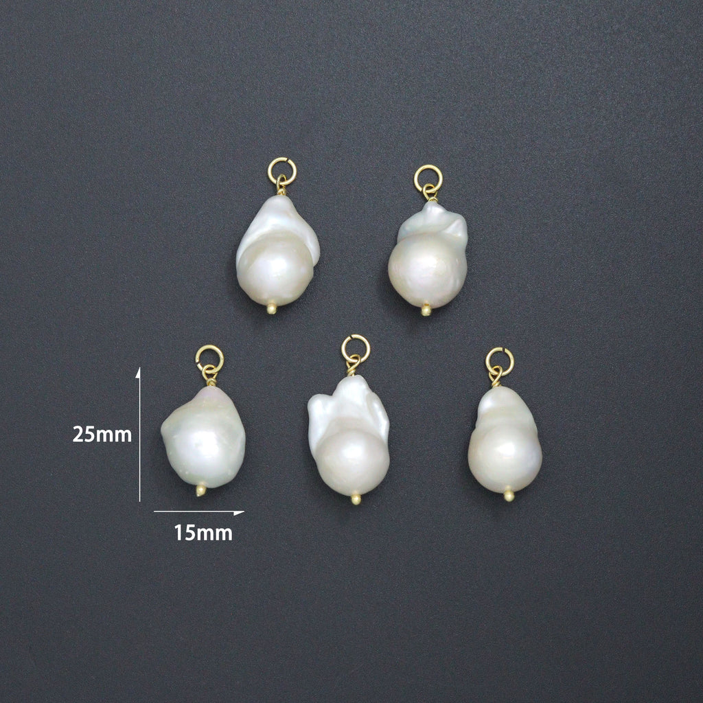 Natural Baroque Pearl Pendant charm, Sku#EF802