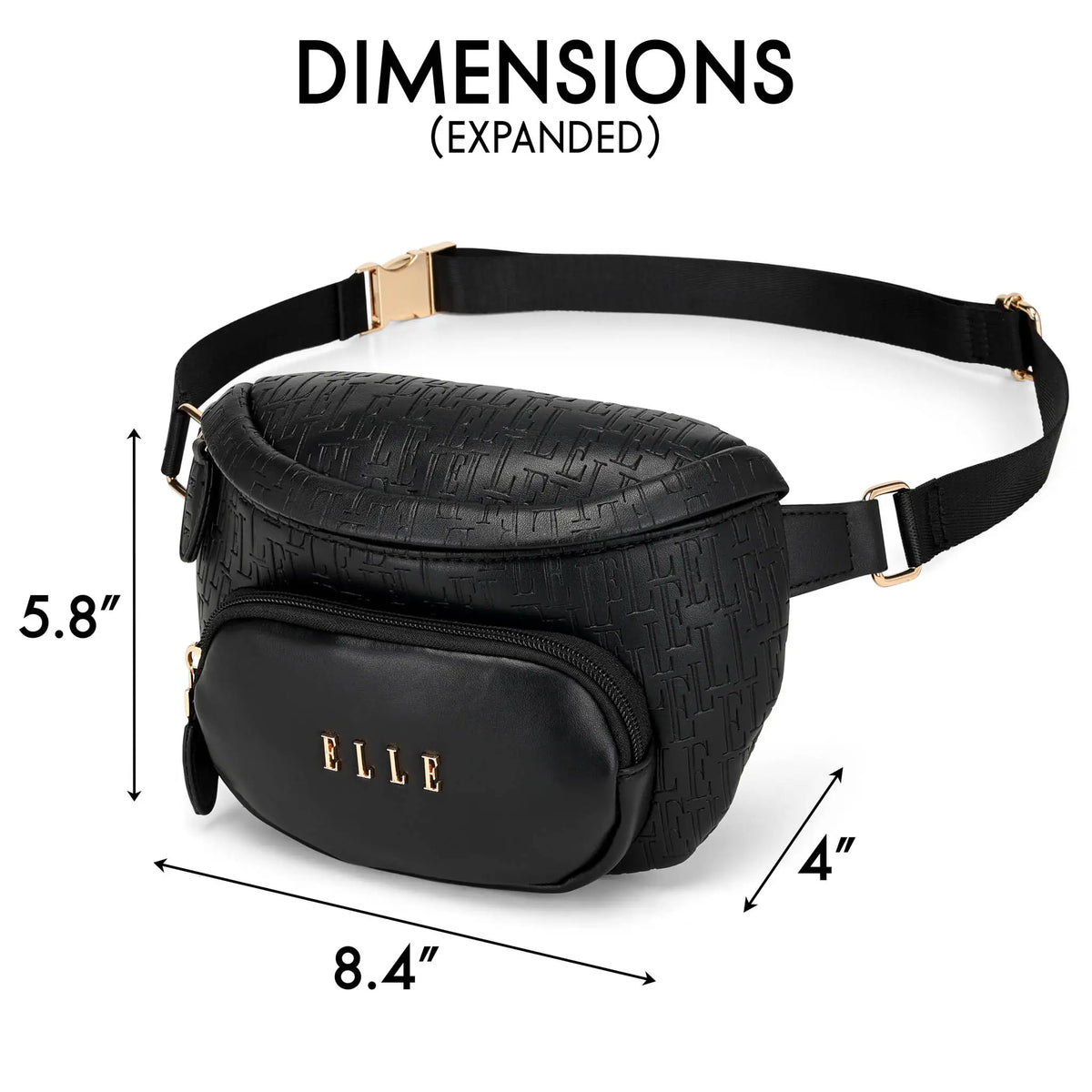 ELLE Wayfarer crossbody bag dimensions