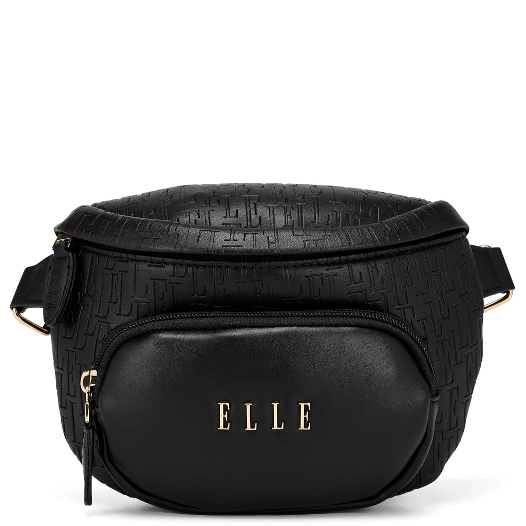 ELLE Wayfarer vegan leather crossbody bag in black