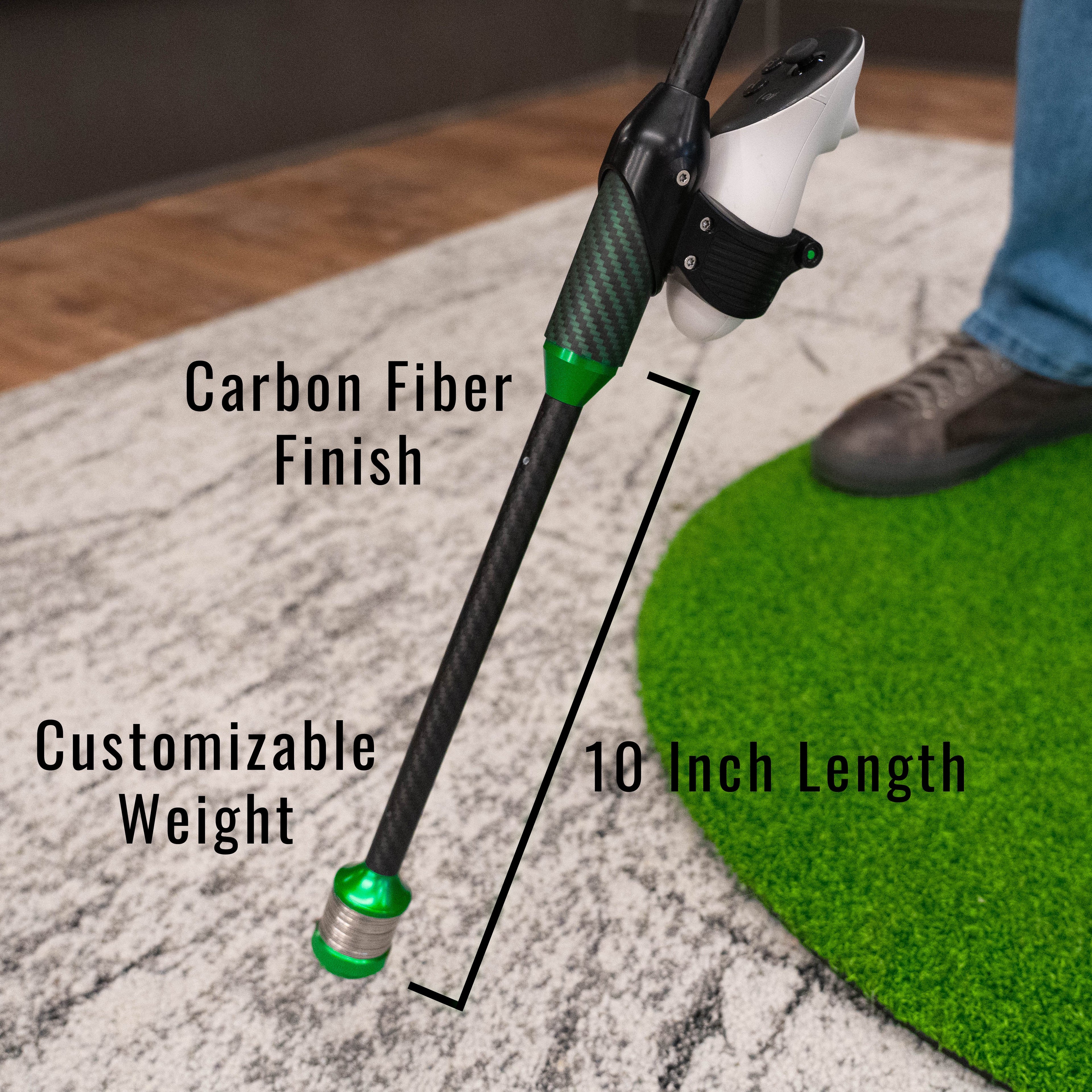 DriVR Elite - Adjustable VR Weighted Golf Club Handle Accessory - Compatible with Quest 2, 3/3s, and Pro