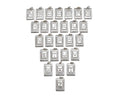 Silver Initial Letter Charm, Alphabet Letter Charm, SKU#F1347C