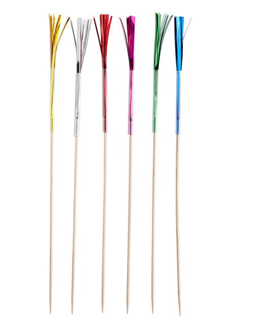 6" Firework Food Picks -Six Assorted Colors, 100 or 1000 count
