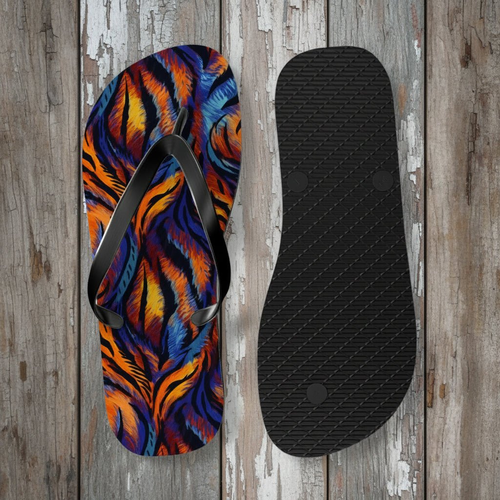 Tiger Print Flip Flop Shoes