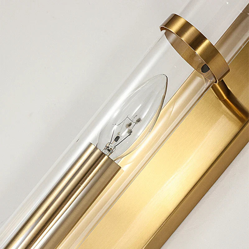 Elegant Modern American Style Wall Lamp - Golden Luminaire Perfect for Creating a Home Atmosphere in the Living Room, Bedroom, and Aisle